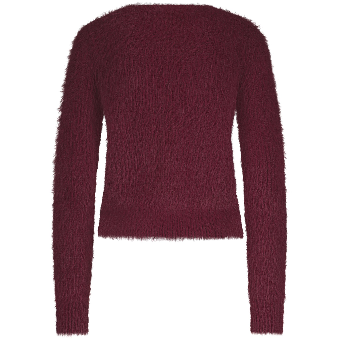 Red Button Vest Fuzzy Bordeaux - Peet kleding