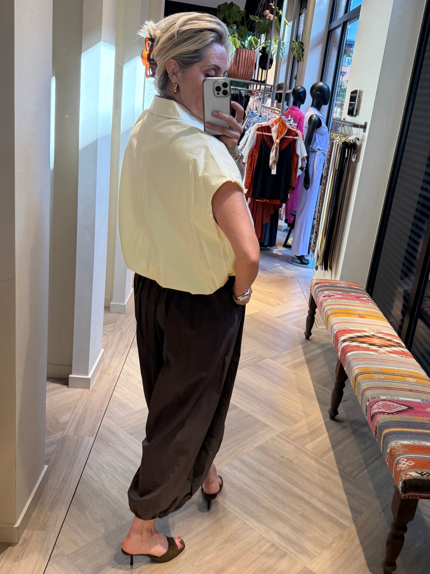 Ambika Blouse Boxy Zachtgeel - Peet kleding