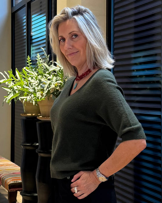 Triple Nine - Top Maartje Donkergroen - Peet kleding