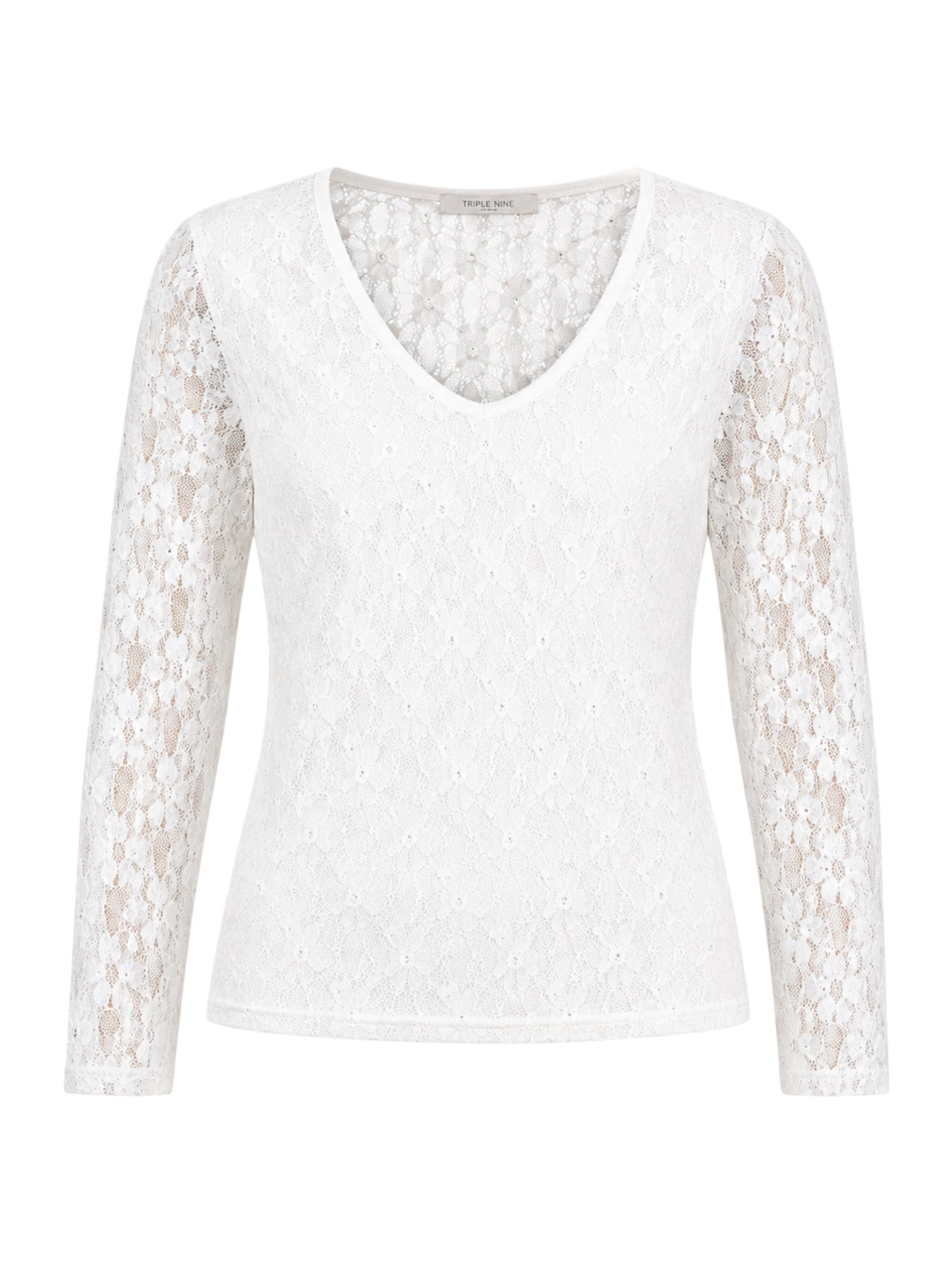 Triple Nine - Kanten Top Lucy Wit - Peet kleding