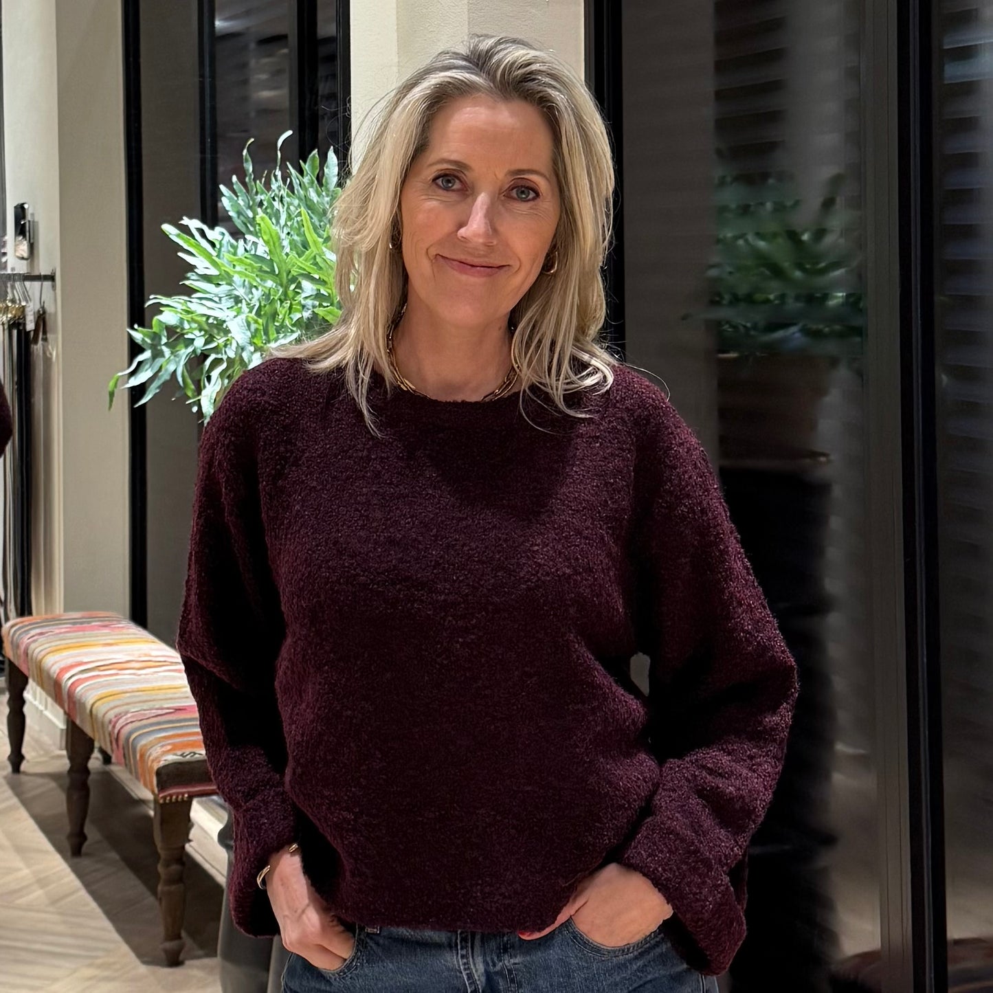 Zhrill Trui Litta Aubergine - Peet kleding