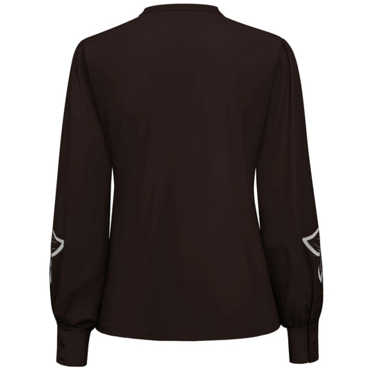 Triple Nine - Travel Blouse Jolie Donkerbruin - 5924 - Peet kleding