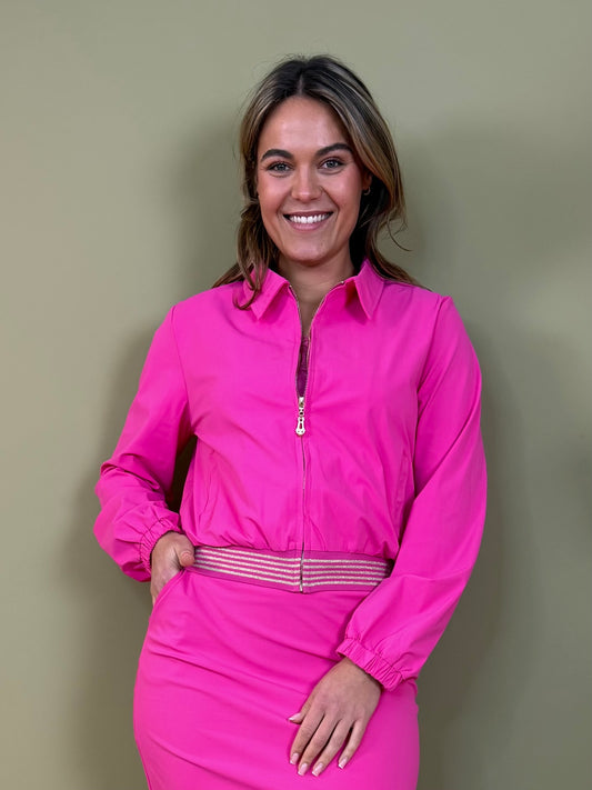 Triple Nine Travel Jas Nina Fuchsia - 92406 - Peet kleding