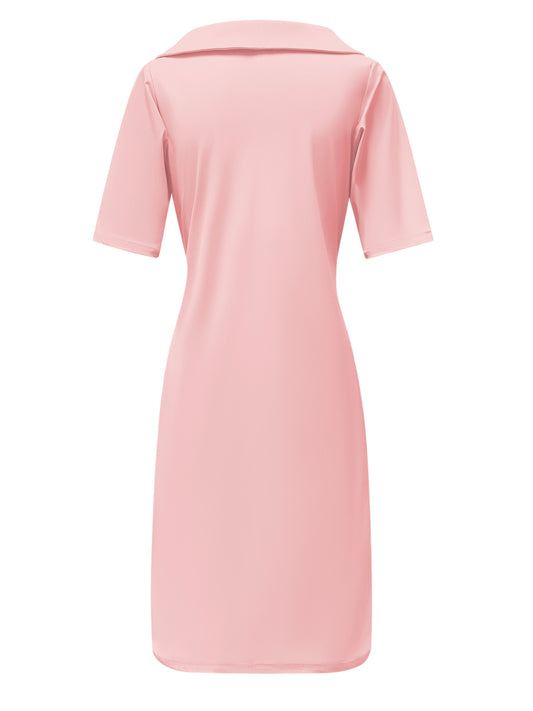 Triple Nine Travel Jurk Julia Poederroze - 51821 - Peet kleding