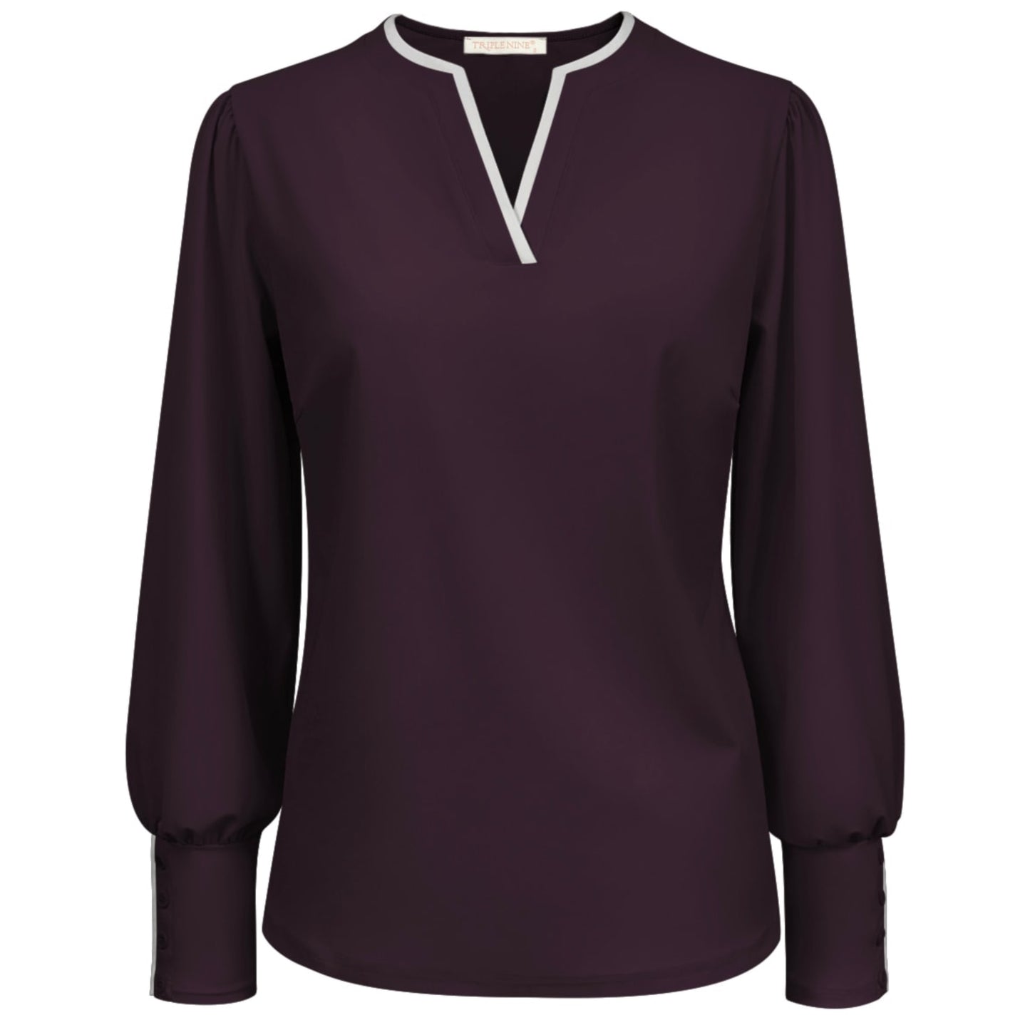 Triple Nine - Travel Top Jenny Aubergine - 6932 - Peet kleding