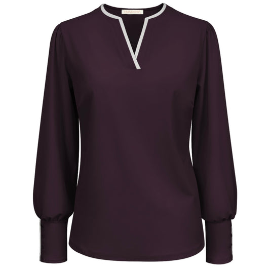 Triple Nine - Travel Top Jenny Aubergine - 6932 - Peet kleding
