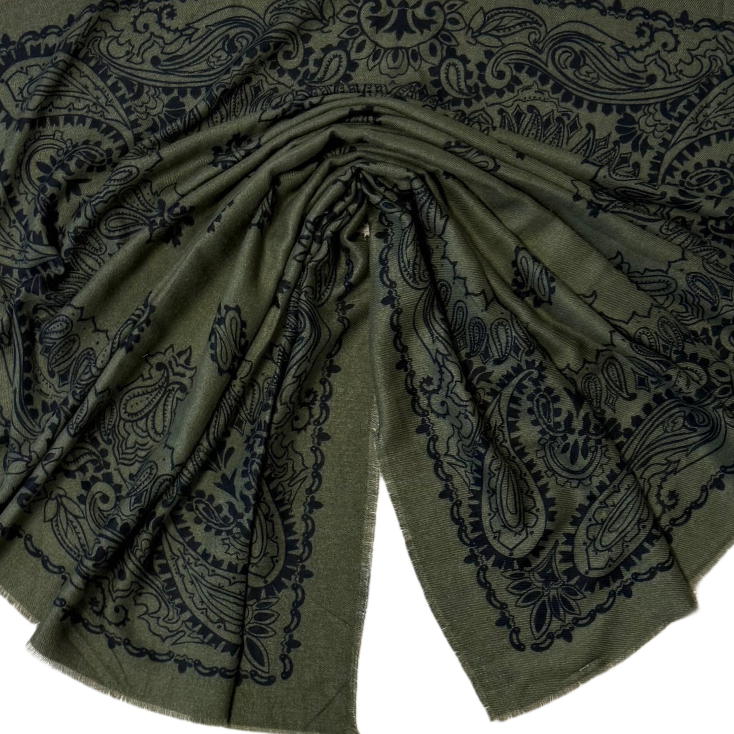Sjaal Paisley Soft Army - Peet kleding
