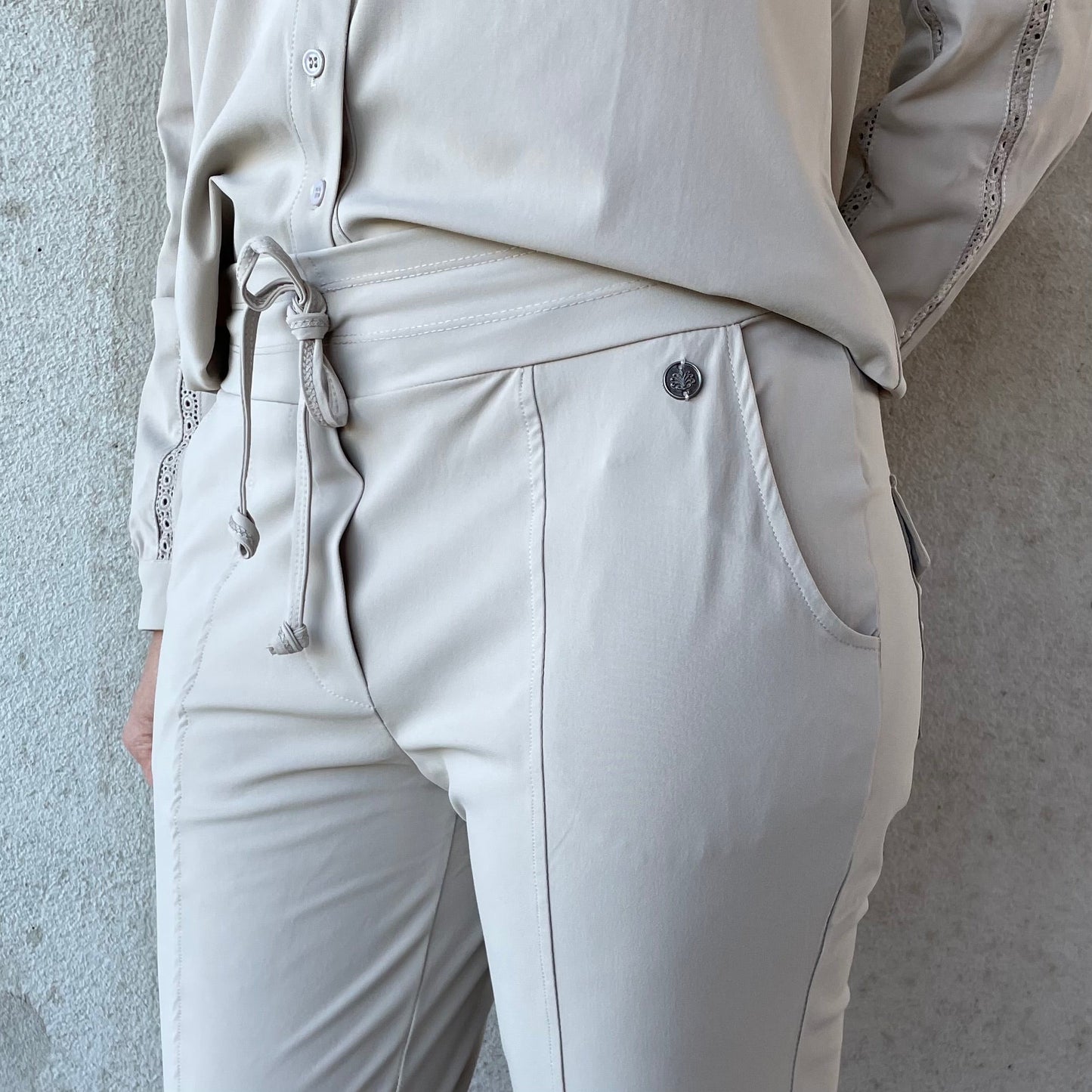 Triple Nine - Travel Broek Fenna Beige - 2101 - Peet kleding