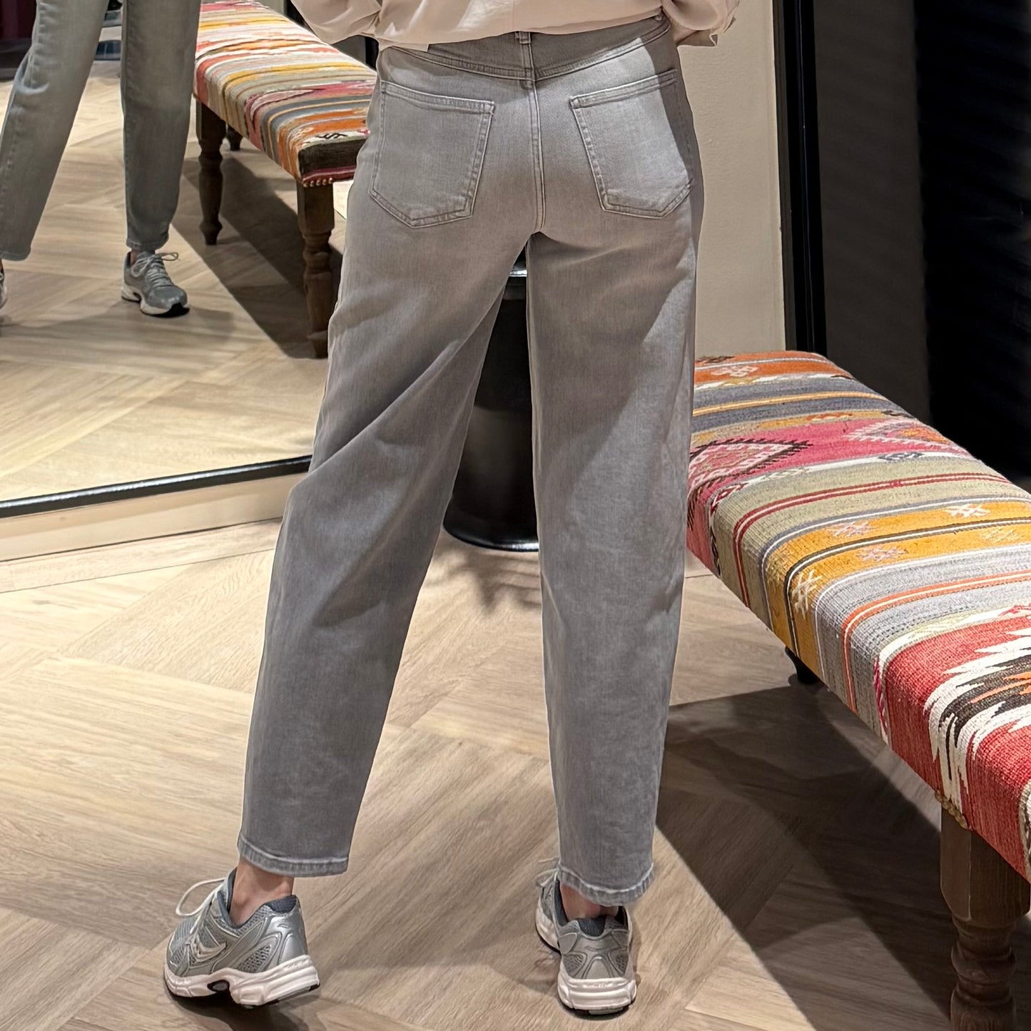 Yaya Barrel Jeans Grijs - Peet kleding