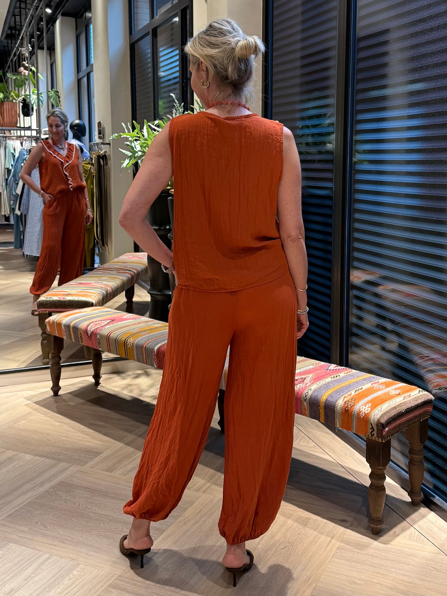 Top Amber Roezels Brique - Peet kleding