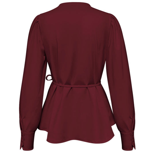 Triple Nine - Travel Blouse Ajour Bordeaux - 5925 - Peet kleding