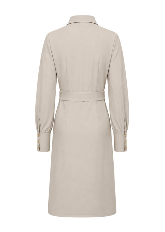 Triple Nine - Travel Jurk Melin Beige - 51810 - Peet kleding