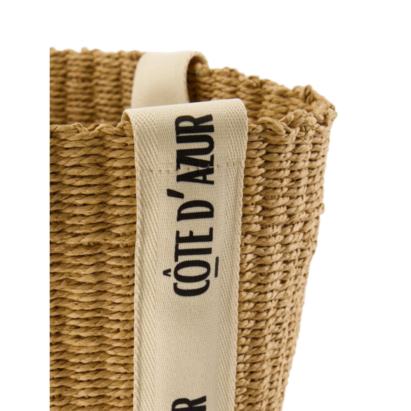 Cote D'Azure Tas Raffia Leer Cognac - Peet kleding