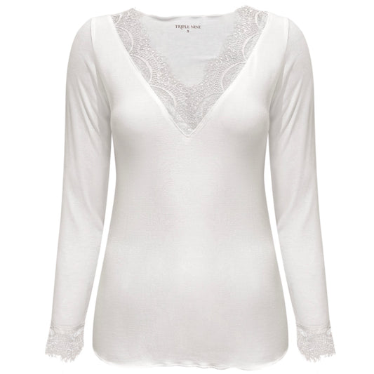 Triple Nine - Cashmere Top Lou Lou Creme - 9003 - Peet kleding