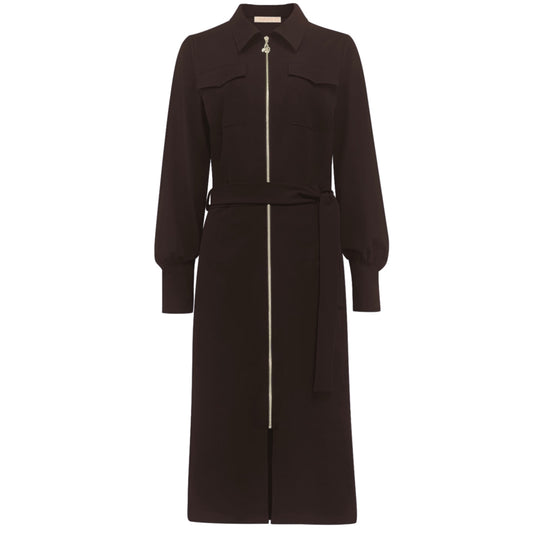 Triple Nine - Travel Jurk Nena Donkerbruin - 51813 - Peet kleding