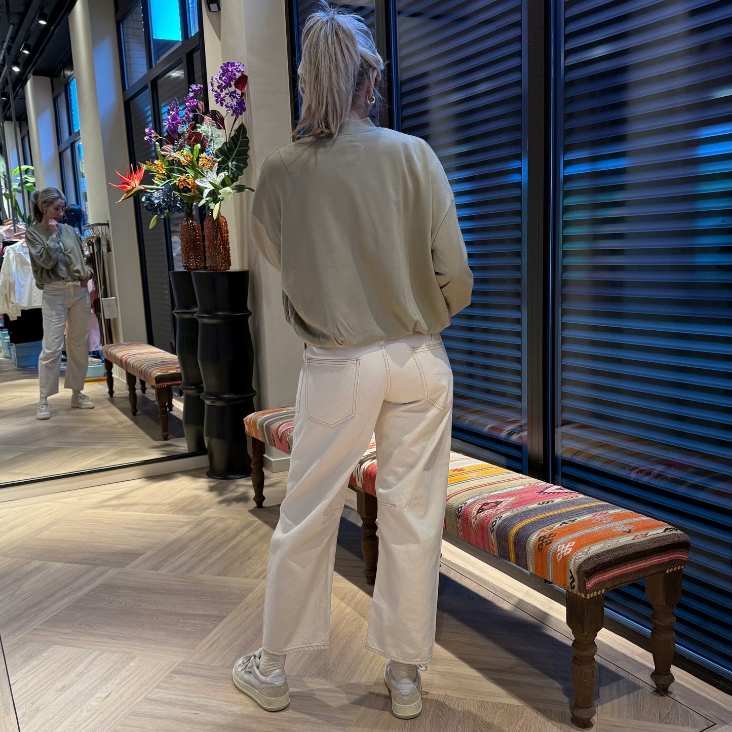 Le Temps Des Cerises Jeans Madie Ecru - Peet kleding