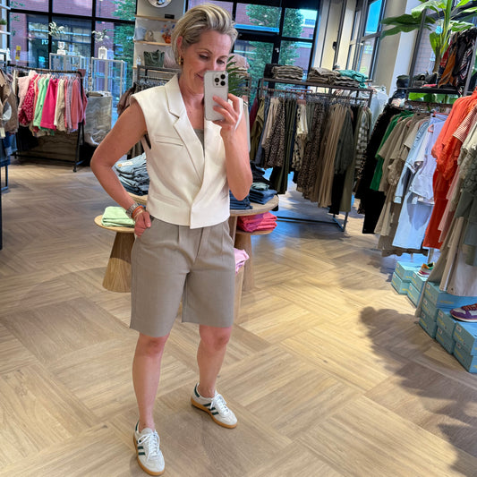 Copenhage Muse Tailor Gilet Offwhite - Peet kleding