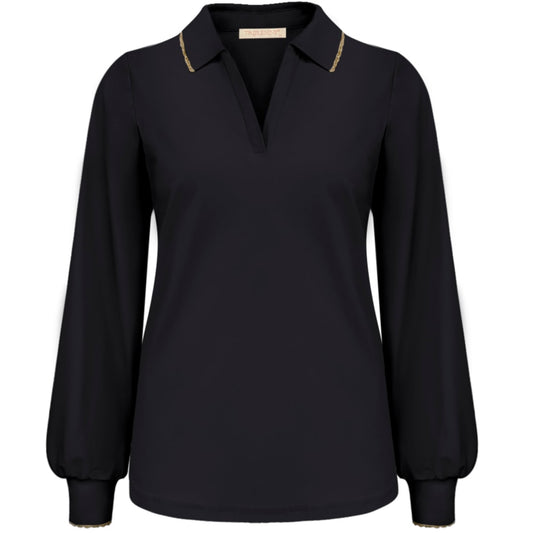 Triple Nine - Travel Top Raphaella Zwart - 6929 - Peet kleding