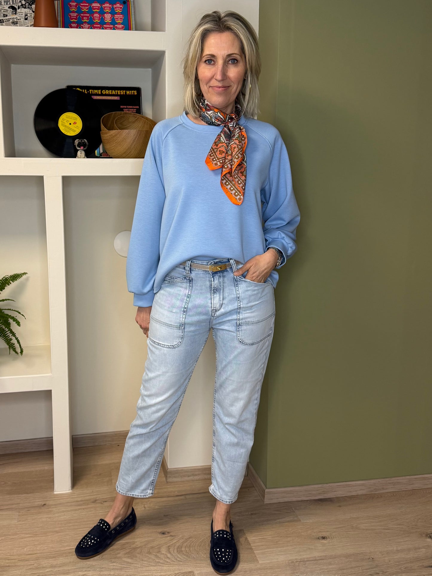 Azzurro Sweater Emma Lichtblauw - Peet kleding