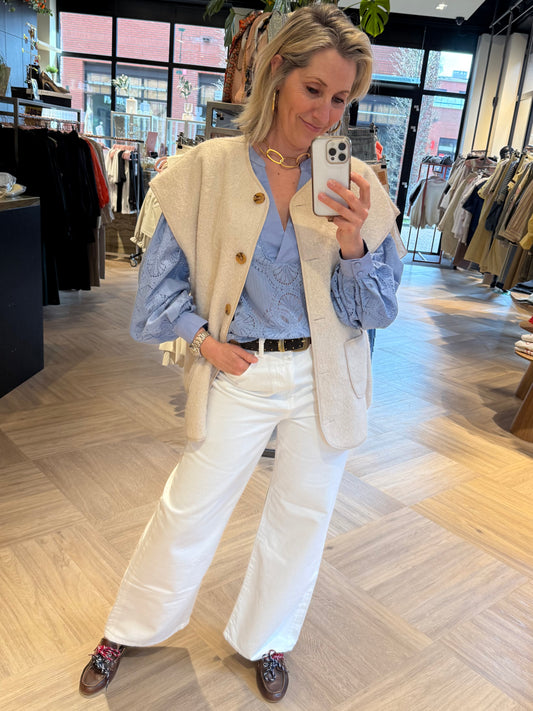 Azzurro Oversized Gilet Zand - Peet kleding