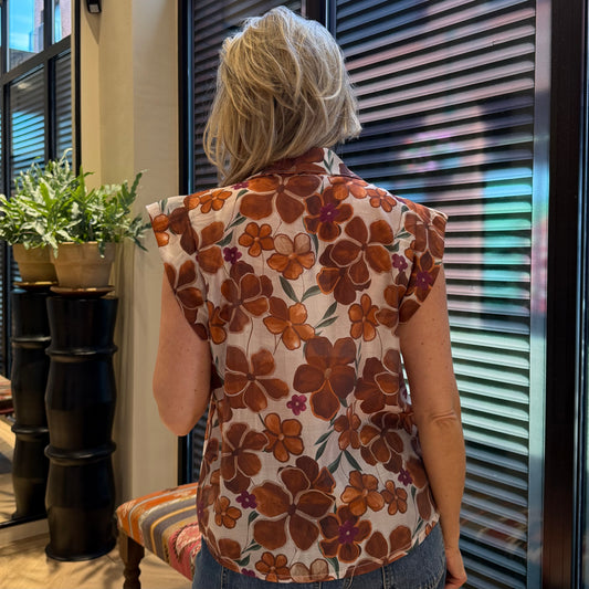 Blouse Filliy Flower Roest - Peet kleding