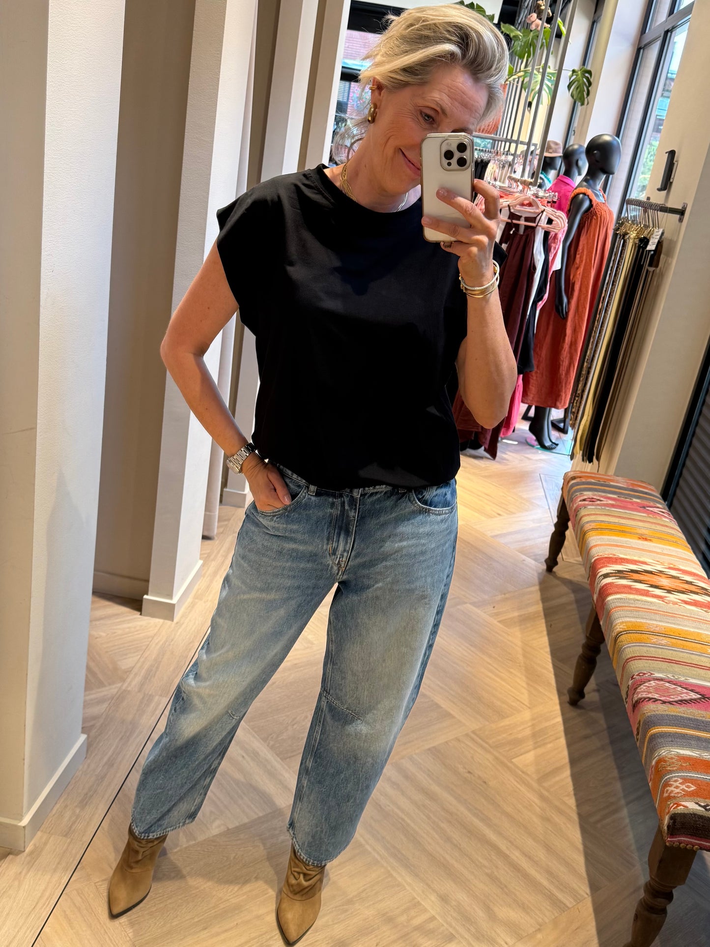 T-Shirt Balloon Fia Zwart - Peet kleding