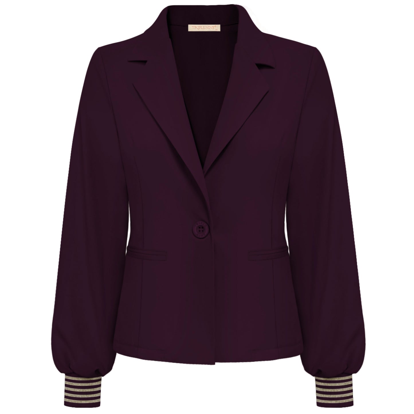 Triple Nine - Travel Blazer Golda Aubergine - 3907 - Peet kleding