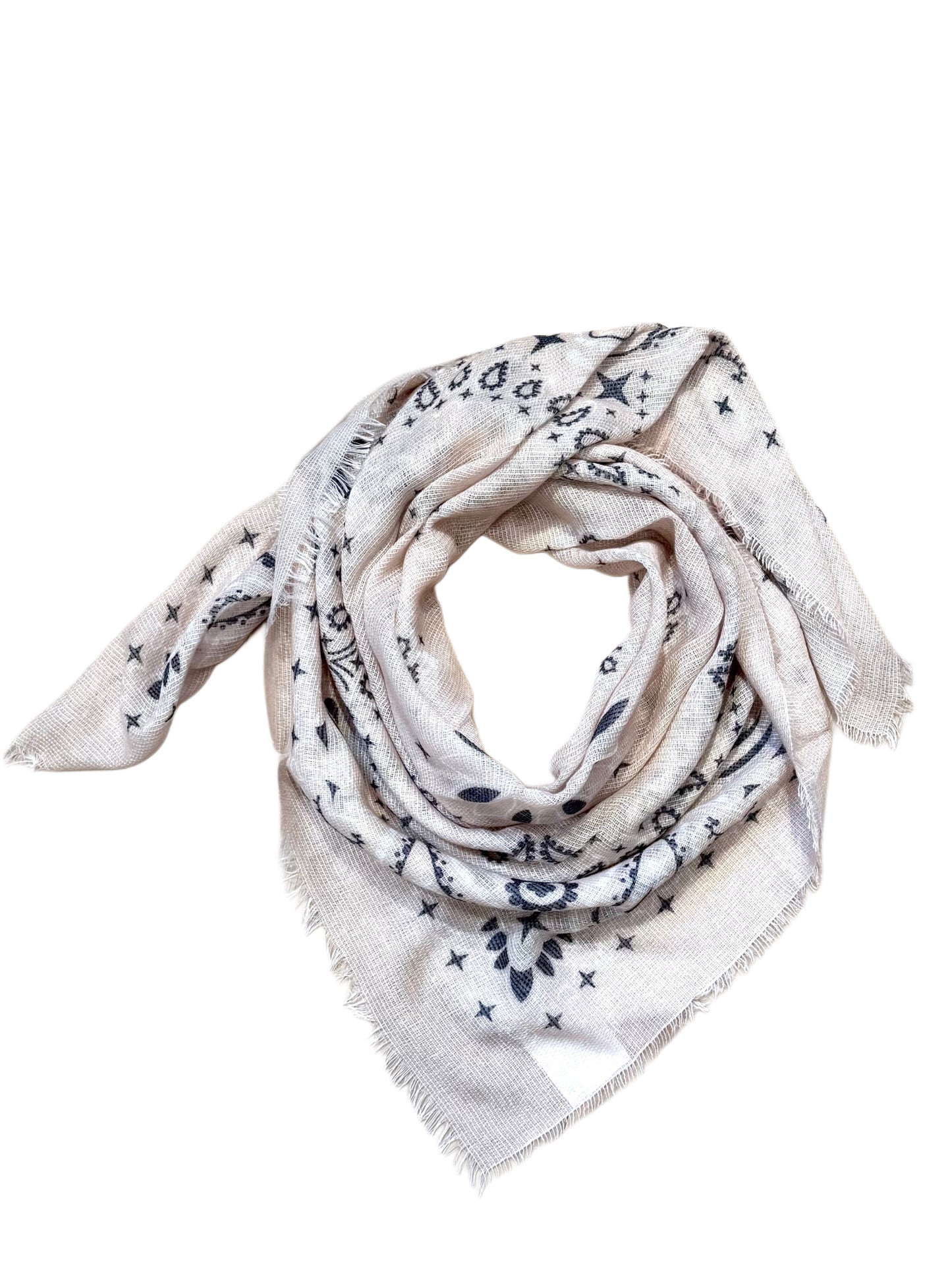 Sjaal Fee Paisley Zand - Peet kleding