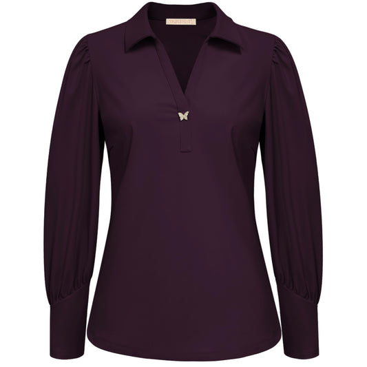 Triple Nine - Travel Top Lise Aubergine - 6930 - Peet kleding