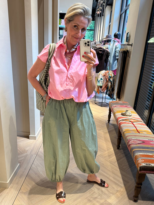Ambika Blouse Boxy Roze - Peet kleding
