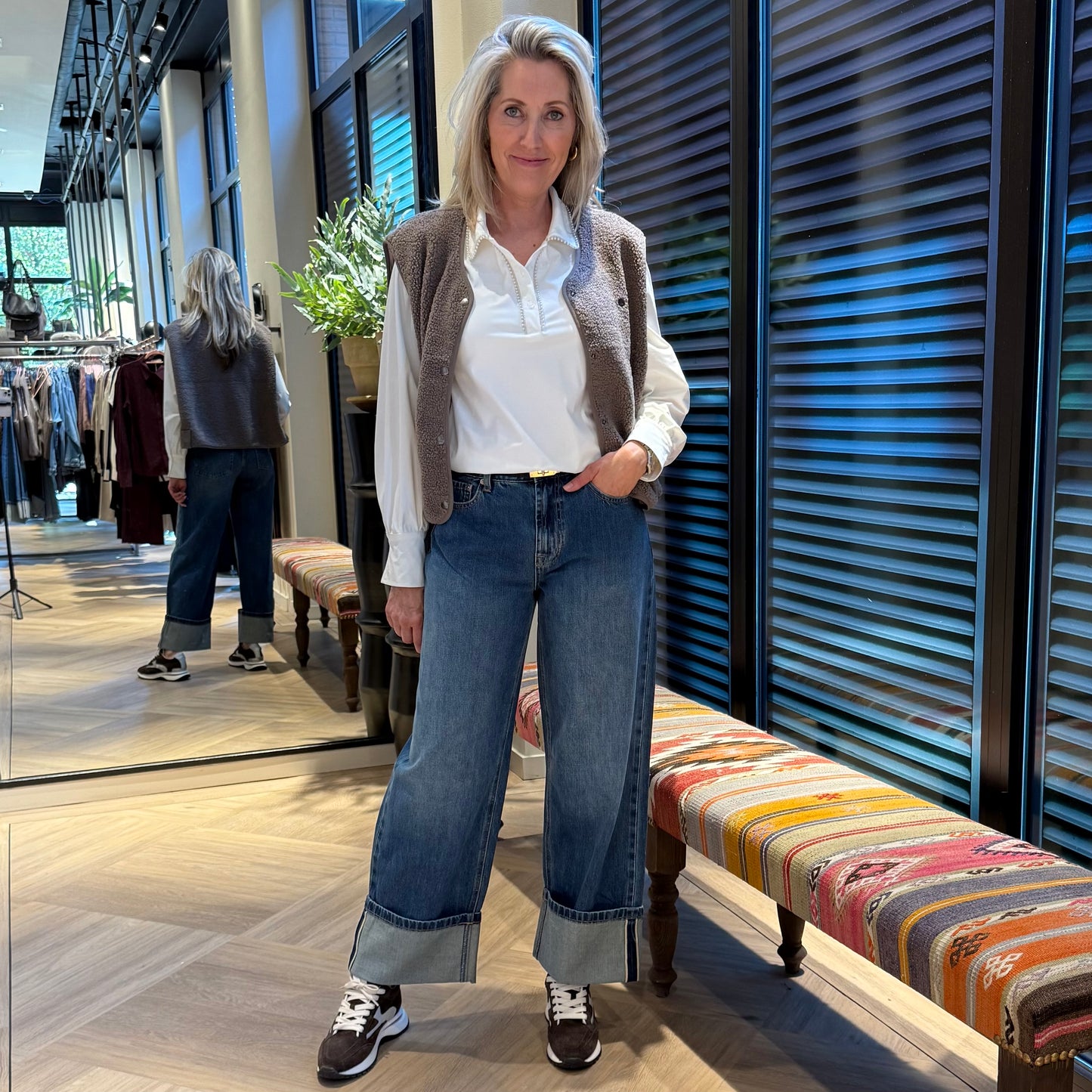 With Black Hazel Turn Up Jeans - Peet kleding