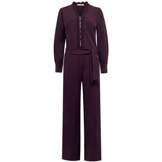 Triple Nine - Travel Jumpsuit Milana Aubergine - 51907 - Peet kleding