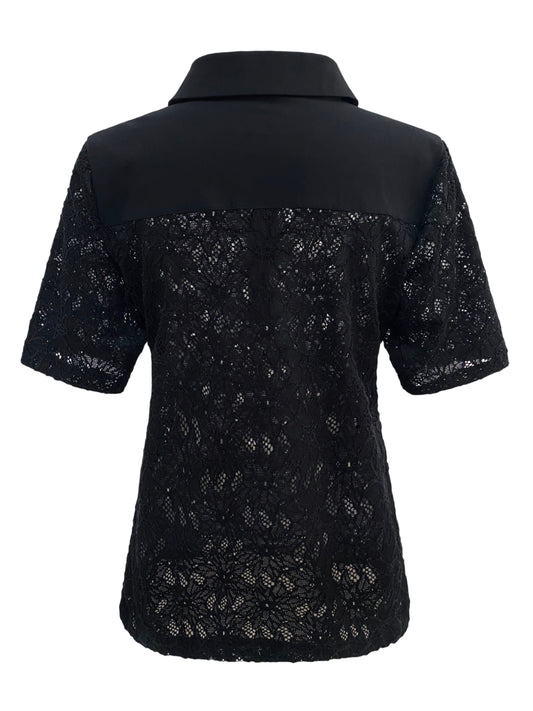 Triple Nine - Travel Top Merle Zwart - 6948 - Peet kleding