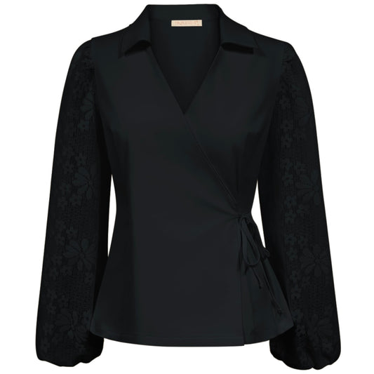 Triple Nine - Travel Top Mylene Zwart - 6925 - Peet kleding