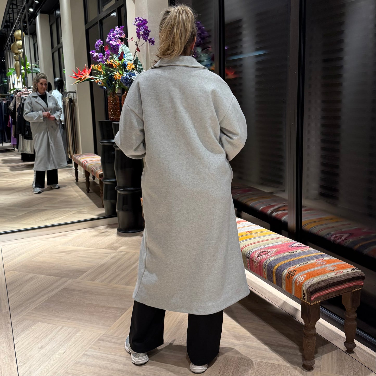 Azzurro Mantel Max Grijs - Peet kleding