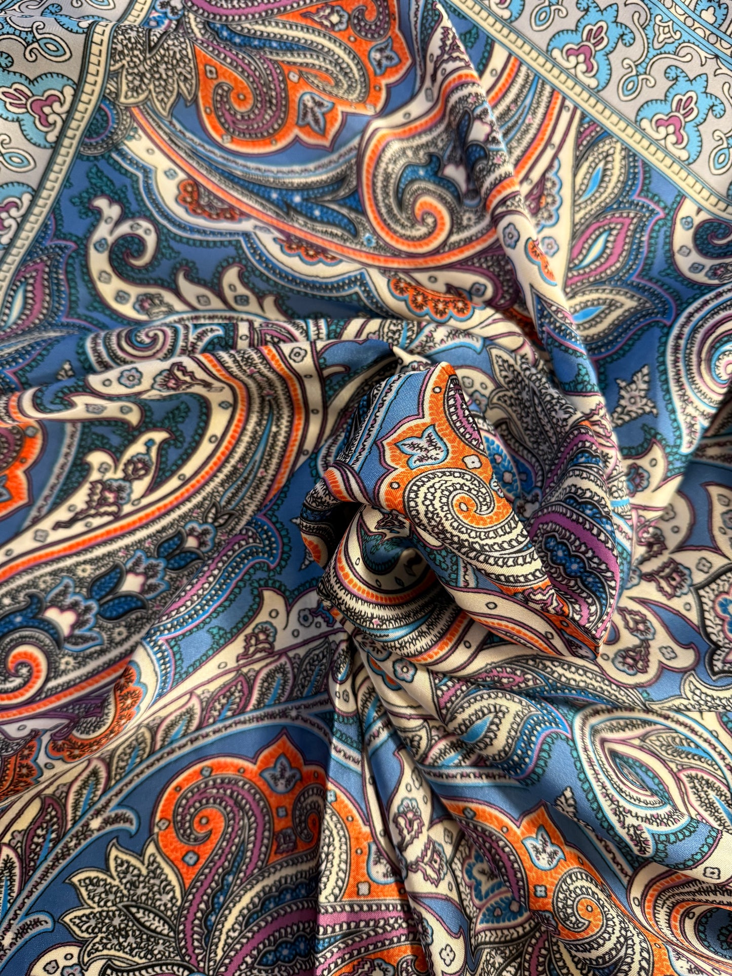 Sjaal Paisley Jeansblauw - Peet kleding