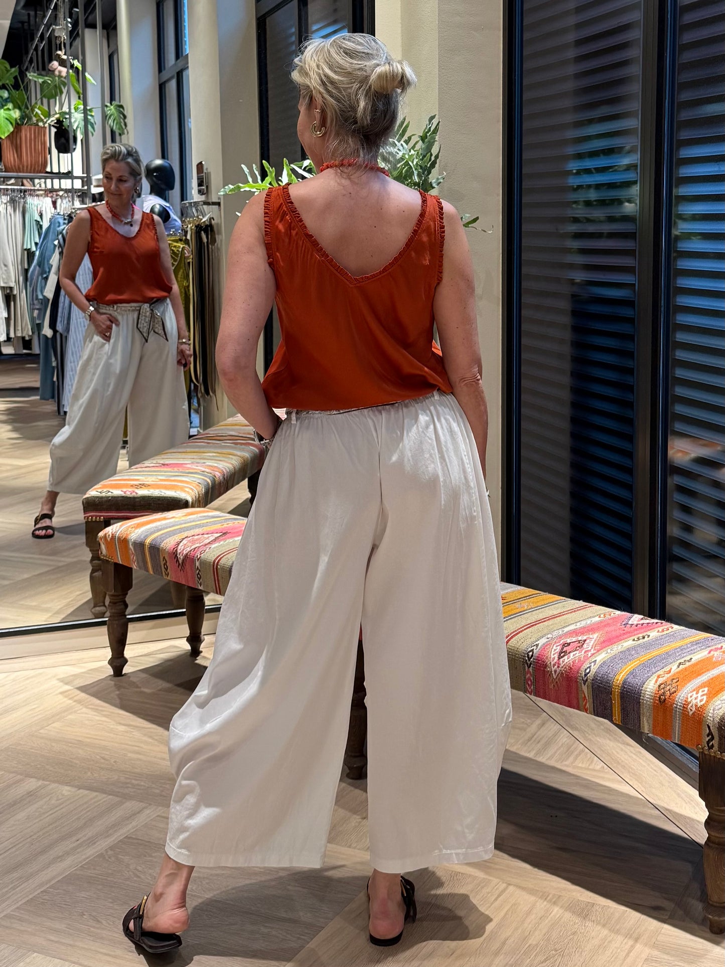 Top Anne Silk Brique - Peet kleding