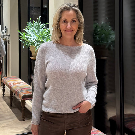 Triple Nine - Top Levina Alpaca Grijs Melee - Peet kleding