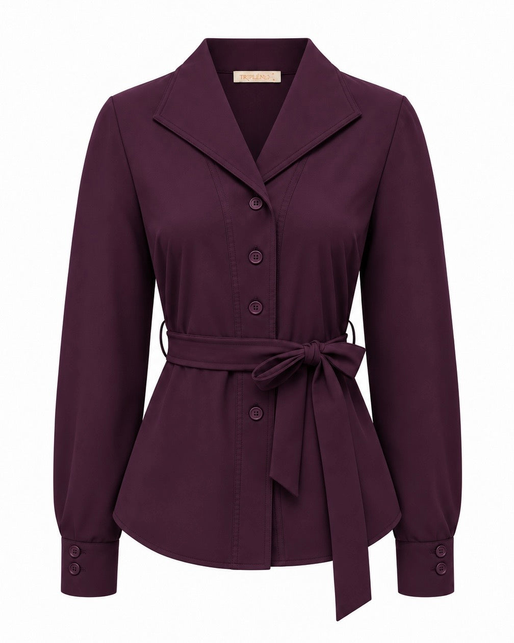 Triple Nine - Travel Blouse Charlot Aubergine - 5949 - Peet kleding