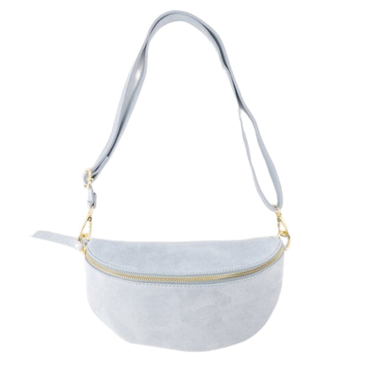 Tas Zoey Big Suede Lichtblauw - Peet kleding