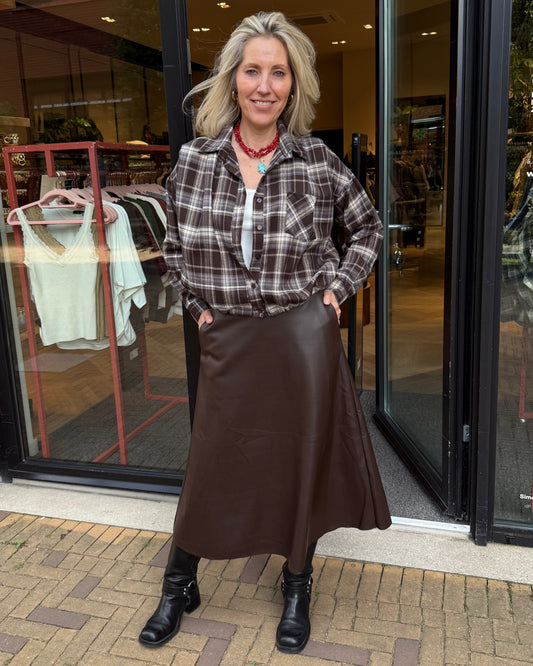Blouson Ruit Bruin Grijs - Peet kleding