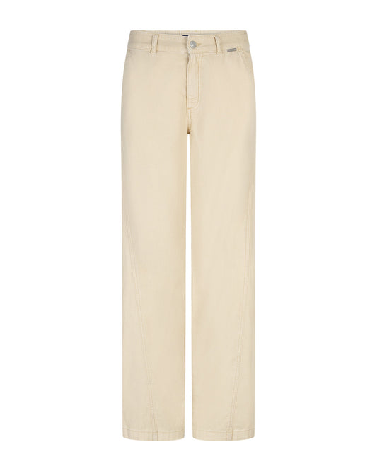 Red Button Broek Claudette Linnen Zachtgeel - Peet kleding