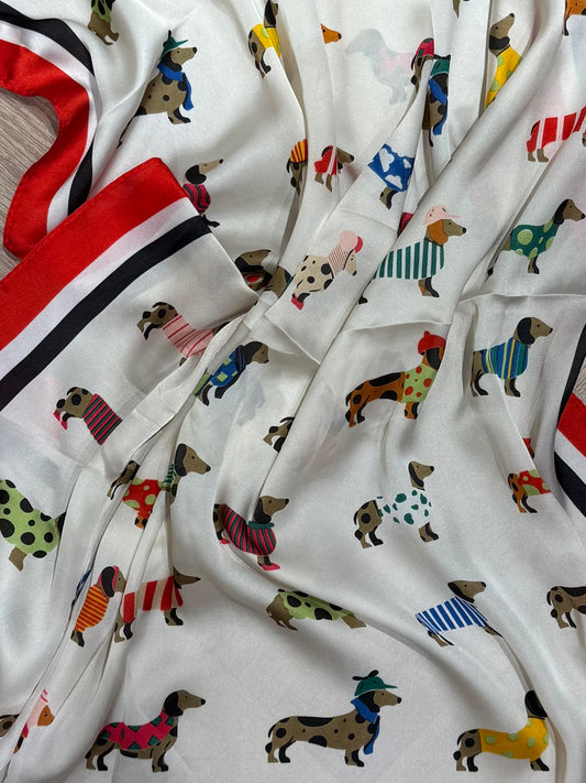 Sjaal Teckel Rood - Peet kleding