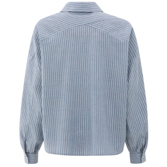 Yaya Streep Blouse Blauw - Peet kleding