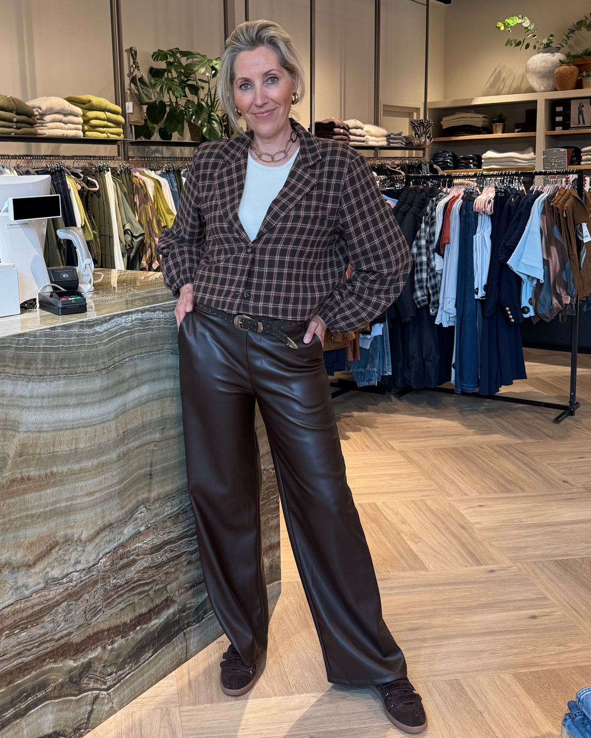 Korte Blazer Lola Ruit Bruin Bordeaux