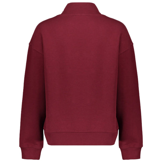 Geisha Sweater Gouden Knoop Bordeaux - Peet kleding