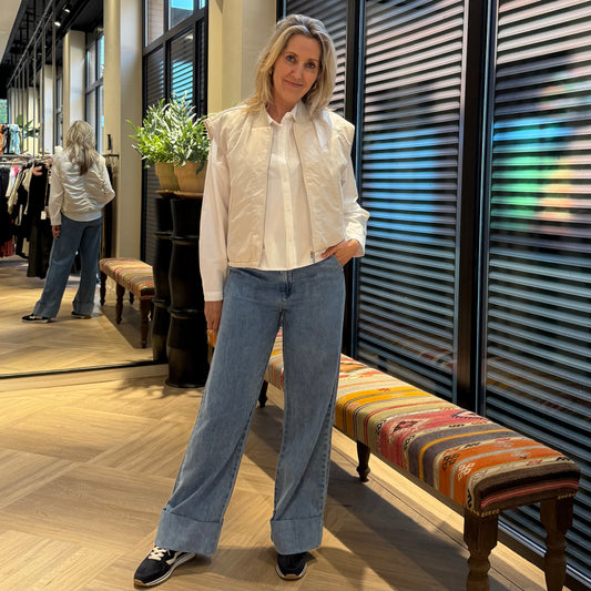 Yaya High Waist Jeans Lichtblauw - Peet kleding