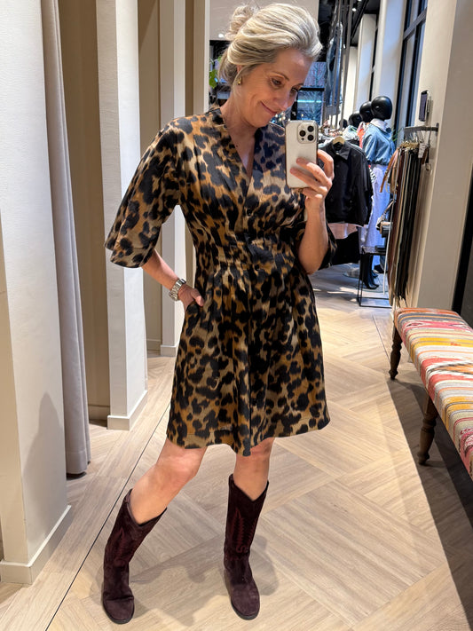 With Black Jurk Cleopatra Leopard - Peet kleding