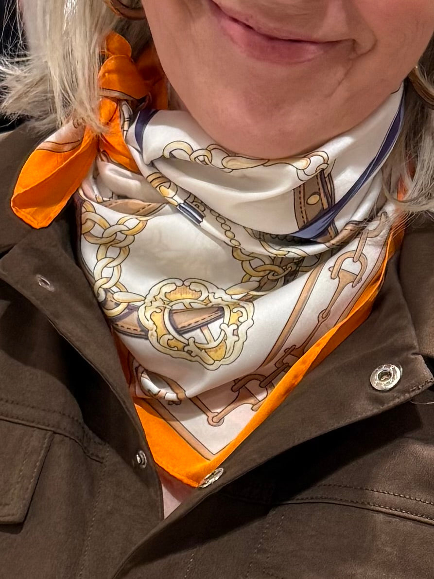 Sjaal Belt Oranje Kobalt - Peet kleding