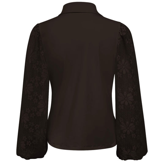 Triple Nine - Travel Top Mylene Donkerbruin - 6925 - Peet kleding